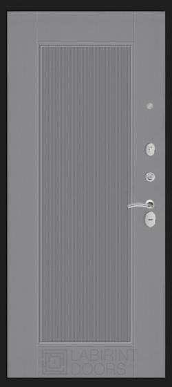 Фото внутренняя сторона - дверь Labirint Classic "Шагрень черная" 30 Амстрод, Цвет "Серый софт рельеф"