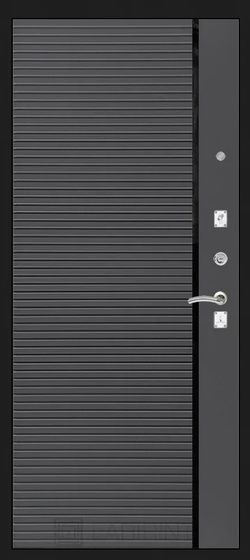 Фото внутренняя сторона - дверь Labirint Classic "Шагрень черная" 22, Цвет "Графит софт"
