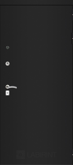 Фото внешняя сторона - дверь Labirint Classic "Шагрень черная" 22, Цвет "Графит софт"
